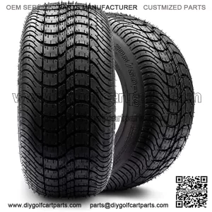 205/50-10 Dot Street Tires for Ezgo, Club Car, Yamaha Golf Carts (205/50-10, Set of 2 Tires)