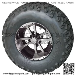 Set of 4 - 10 inch Storm Trooper Machined Wheels on 22 inch A/T Tires