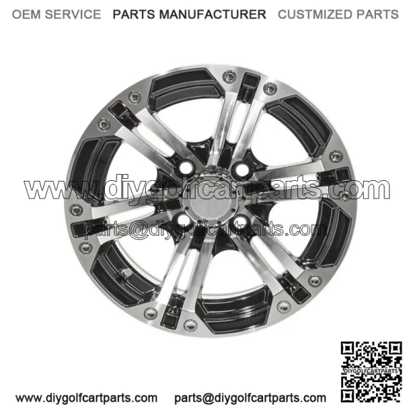 Set of 4 - 12 inch Specter Wheels (Machined) On Low Profile Street Tires - Image 3