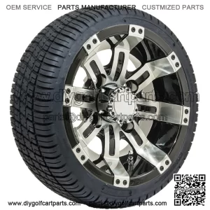 Set of 4 - 10 inch Tempest Golf Cart Wheels on Street Tires