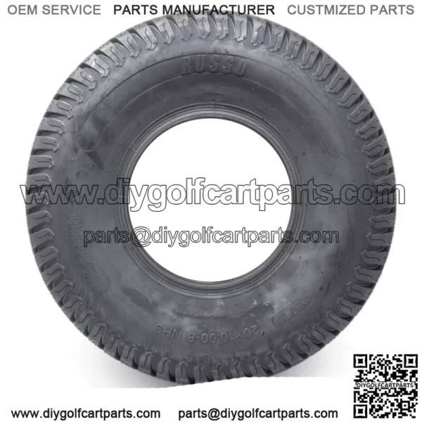 12PK 20X10.00-8 4 Ply Tubless Turf Tire Tractor Riding Mower Pair Set 20x10x8