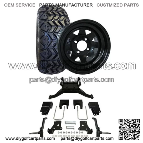 EZGO RXV Golf Cart All Terrain Tire/Wheel & 6" Lift Kit Bundle