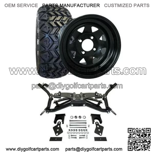 Club Car DS Golf Cart All Terrain Tire/Wheel & 6" HD Lift Kit Bundle (03-09, 09+ w/ Modification)