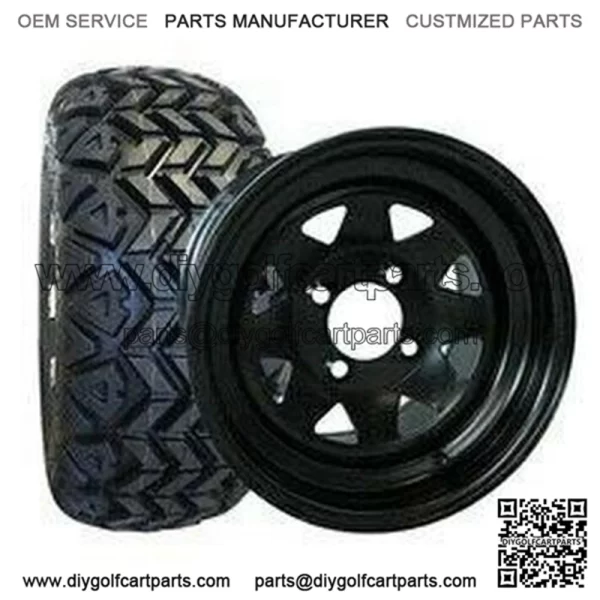 Club Car DS Golf Cart All Terrain Tire/Wheel & 6" HD Lift Kit Bundle (03-09, 09+ w/ Modification) - Image 2