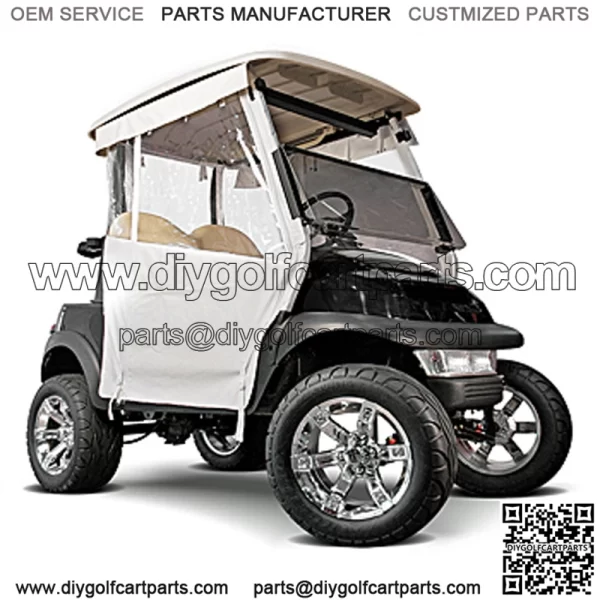 White 3-Sided Straight Back Track-Style Enclosure (Fits 1994-2013)