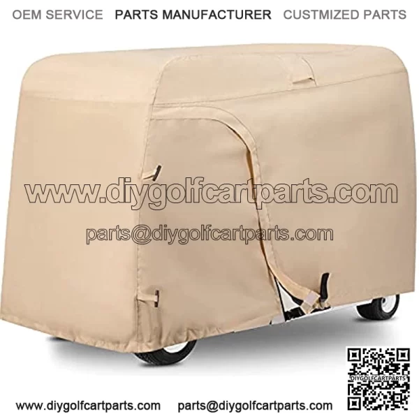 Golf cart Cover - 4 Passenger 600D Waterproof Sunproof Club Car Golf Cart Accessories roof 80" L, for EZ GO, Club car and Yamaha, dustproof and Durable