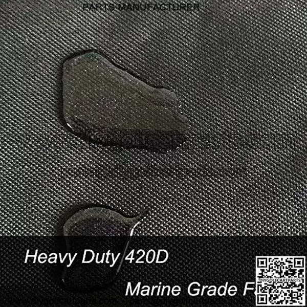 Deluxe Golf Cart Covers 4 Passenger, 420D 4 Seat Club Car Cover Waterproof Sunproof Dustproof Black XGF2H - Image 3