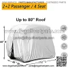 4 Passenger 400D Waterproof Sunproof Golf Cart Cover Roof 80" L, fits EZ GO, Club Car and Yamaha, Dustproof and Durable - Image 2