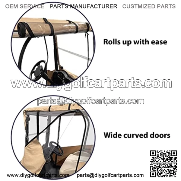 Premium Golf Cart Cover ?C Portable & Drivable 4-Sided Black Golf Cart Cover ?C EZGO RXV, TXT, EZGO Golf Cart Cover (60?? L X 44?? W) - Image 5