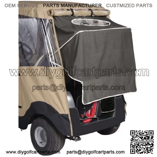 Classic Accessories Fairway Deluxe 4-Sided 2-Person Golf Cart Enclosure For Club Car, Tan - Image 4