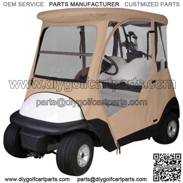 Club Car Precedent Golf Cart Enclosure - Driveable and High Quality - TAN