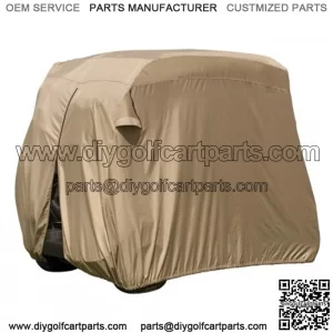 Heavy Duty Golf Cart Storage Cover - Standard Top (Tan)