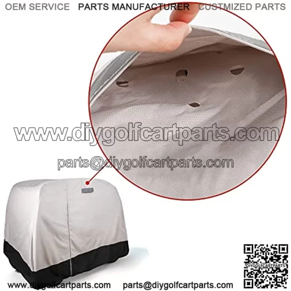 600Diner Heavy Duty Polyester Golf Cart Cover (95L x 49W x 62H inches (2 Passenger), Light Gray),Rosefray Waterproof Golf Cart Cover Universal Fits for Most 4 Passenger/2Passenger EZGO, Club Car, Yamaha Golf Cart-Black/Light Tan,Golf Cart Steering Wheel Scorecard Holder with Pencil Holder & Clip Fit for Club Car DS & Precedent EZGO TXT & RXV Yamaha Golf Carts,DESERT FOX GOLF Phone Caddy,MODZ? Flip4 Club Car DS Golf Cart Rear Seat Kit ?C White - Image 3