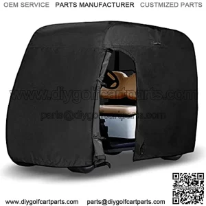 Golf Cart Cover - 4 Passenger 600D Waterproof Sunproof Club Car Golf Cart Accessories Roof 80" L,for EZ GO,Club Car and Yamaha,Dustproof and Durable