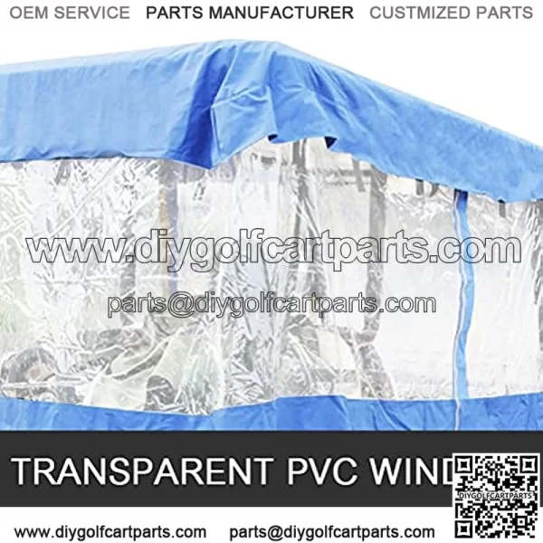 Universal 4 Passenger Golf Cart Cover for EZGO Club Car, Blue Waterproof Sunproof Outdoor Storage Ezgo Club Car Cover - Image 3