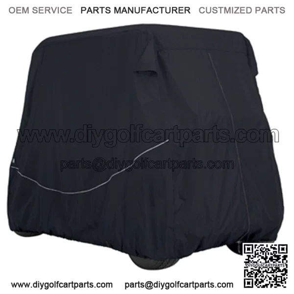 Premium Black Golf Cart Storage Cover - Image 2