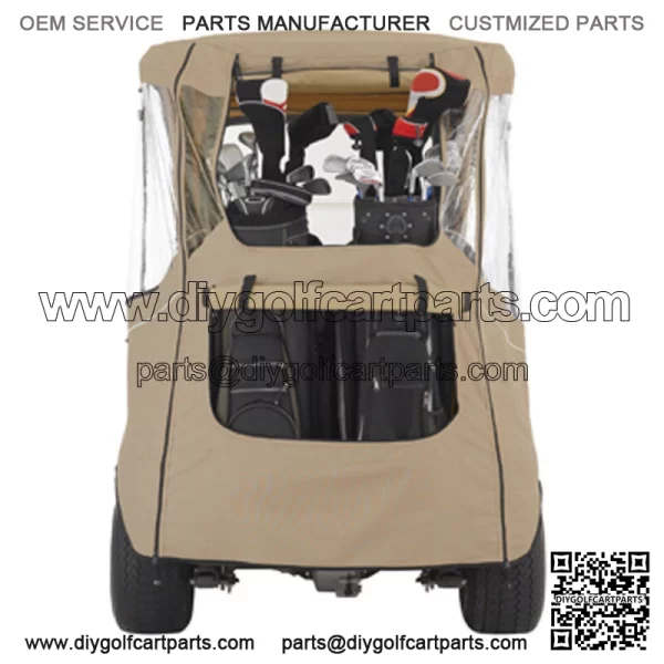 Classic Accessories Club Car Precedent 2 Passenger Khaki Golf Cart Enclosure - Image 3