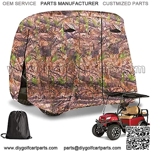 Universal Golf Cart Cover, 4 Passenger Golf Cart Storage Cover for EZGO, Club Car, Yamaha, Rainproof Waterproof Sunproof Dustproof Protection