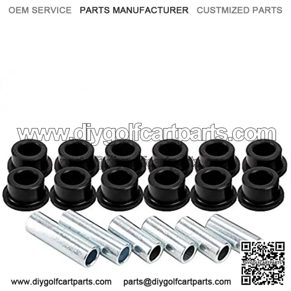 Front Upper A Arm Suspension for Club Car DS Gas Electric Golf Cart, Bushing and Sleeve Kit 1016346 1016349 1016350