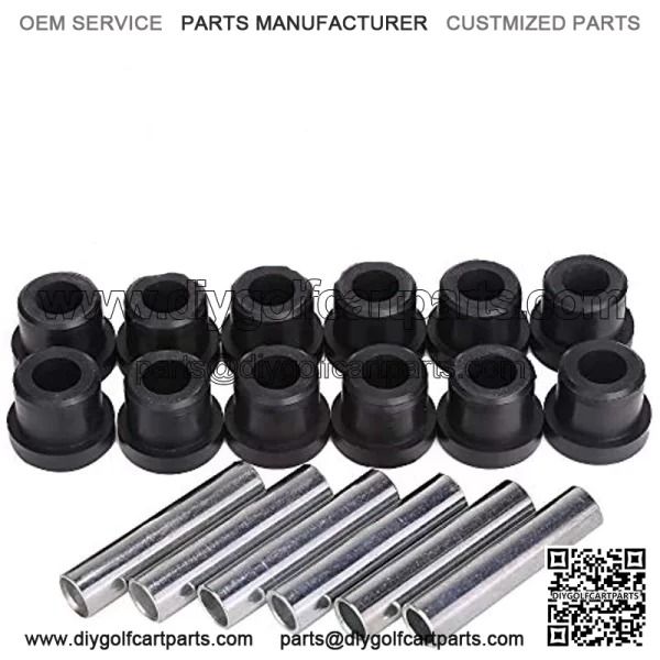 Golf Cart Bushing and Sleeve Kits for Club Car DS (1981-Up) and E-Z GO (1994-up) and EZGO TXT/Medalist 1994-up,Front or Rear Leaf Spring Bushing with Sleeve Kits 1015583, 1012303