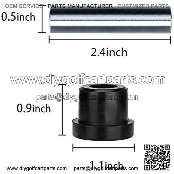 Golf Cart Bushing and Sleeve Kits for Club Car DS (1981-Up) and E-Z GO (1994-up) and EZGO TXT/Medalist 1994-up,Front or Rear Leaf Spring Bushing with Sleeve Kits 1015583, 1012303 - Image 4