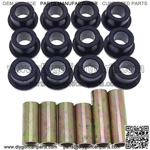 Front Lower Spring Front Upper A Arm Suspension for Club Car DS Gas Electric 1992-UP Bushing and Sleeve Kit Urethane Bushings 1016346 Bronze Sleeve 1016349 1016350