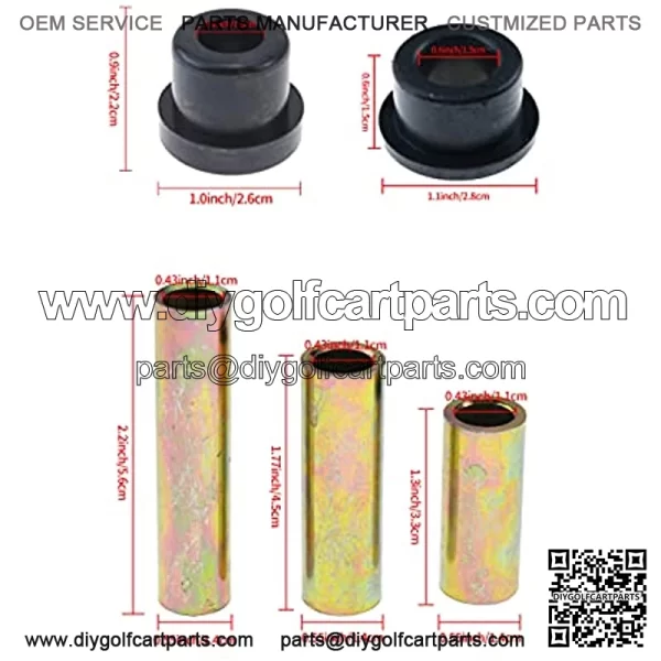 Front Upper A Arm Suspension & Front Lower Spring 1016346 1015583 1016349 1016350 1012303 Bushing and Sleeve Kit for Club Car DS Gas Electric Golf Cart - Image 4