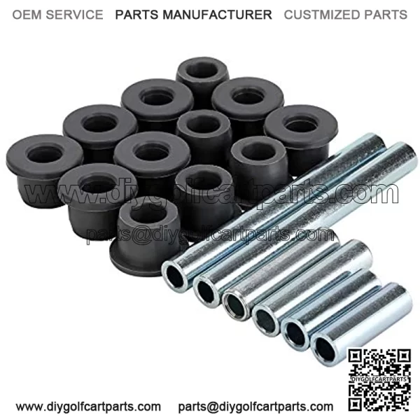 Front Lower End and Control Arm Bushing Sleeve Kit for Club Car Precedent Golf Cart, Replace OEM# 102289901, 102956201, 102288101, 102287701, 1102287601