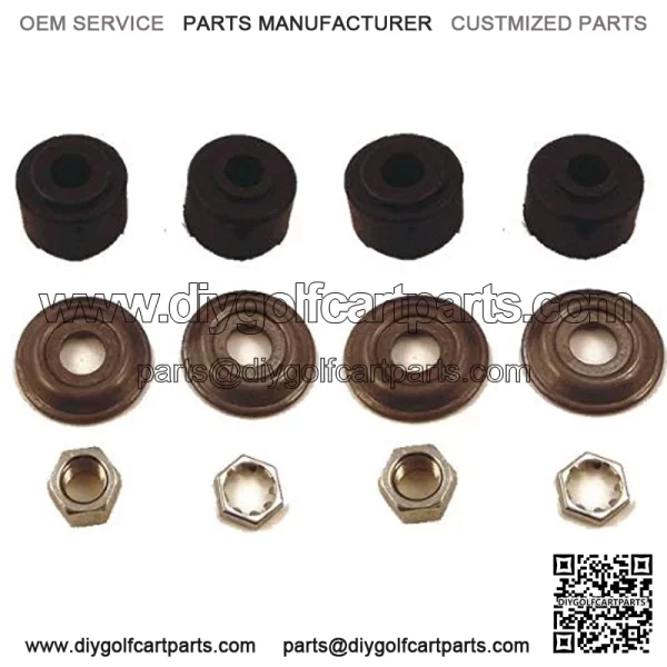 (2 Golf Cart Shock Absorber Bushing Kits Fits (1982+) and Precedent Two Front/Rear Stud