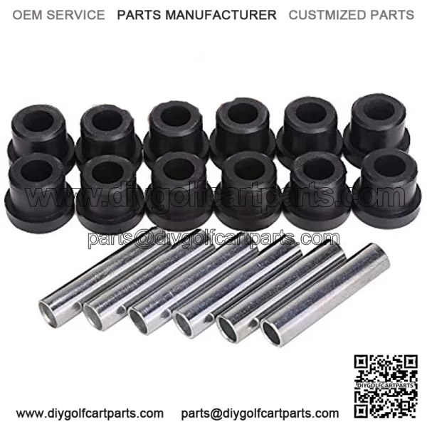 Golf Cart Bushing and Sleeve Kits for Club Car DS (1981-Up) and E-Z GO (1994-up) and TXT/Medalist 1994-up,Front or Rear Leaf Spring Bushing with Sleeve Kits 1015583, 1012303