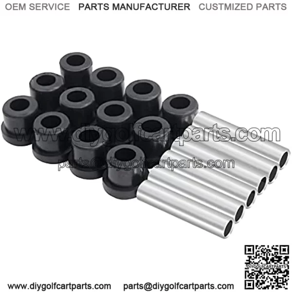 EZGo TXT Golf Cart Rear Leaf Spring Bushing Kit, 6 Sleeves and 12 Bushings for TXT Medalist 1994-Up Gas/Electric Golf Buggy Models, OEM Part No.#: 70289G02, 70291G01 - Image 2