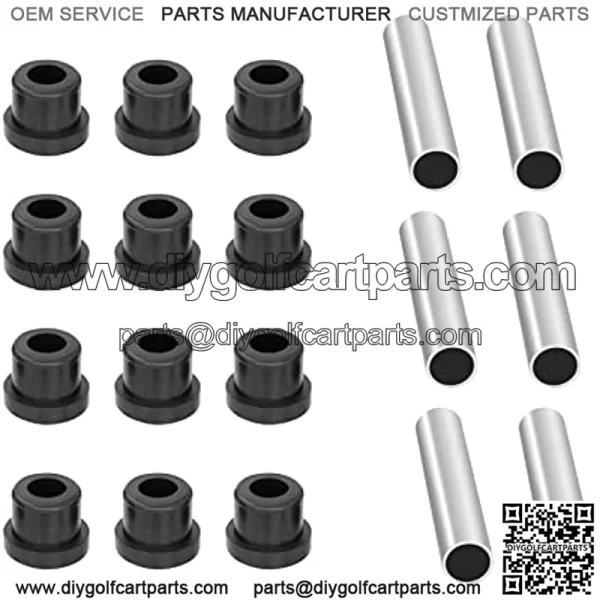EZGo TXT Golf Cart Rear Leaf Spring Bushing Kit, 6 Sleeves and 12 Bushings for TXT Medalist 1994-Up Gas/Electric Golf Buggy Models, OEM Part No.#: 70289G02, 70291G01 - Image 5