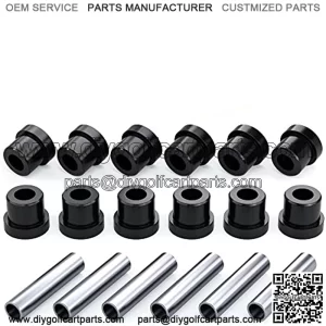 Golf Cart Bushing and Sleeve Kits (OEM #1015583, 1012303) for Club Car DS (1981-Up) and E-Z GO (1994-up) and EZGO TXT/Medalist 1994-up,Front or Rear Leaf Spring Bushing with Sleeve Kits
