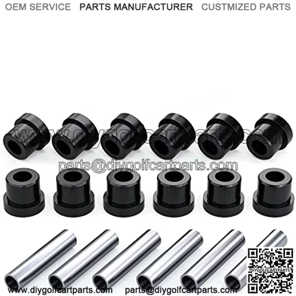 Golf Cart Bushing and Sleeve Kits (OEM #1015583, 1012303) for Club Car DS (1981-Up) and E-Z GO (1994-up) and EZGO TXT/Medalist 1994-up,Front or Rear Leaf Spring Bushing with Sleeve Kits