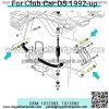 Golf Cart Bushing and Sleeve Kits (OEM #1015583, 1012303) for Club Car DS (1981-Up) and E-Z GO (1994-up) and EZGO TXT/Medalist 1994-up,Front or Rear Leaf Spring Bushing with Sleeve Kits - Image 2