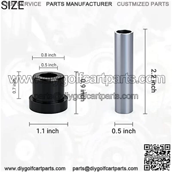 Golf Cart Bushing and Sleeve Kits (OEM #1015583, 1012303) for Club Car DS (1981-Up) and E-Z GO (1994-up) and EZGO TXT/Medalist 1994-up,Front or Rear Leaf Spring Bushing with Sleeve Kits - Image 4