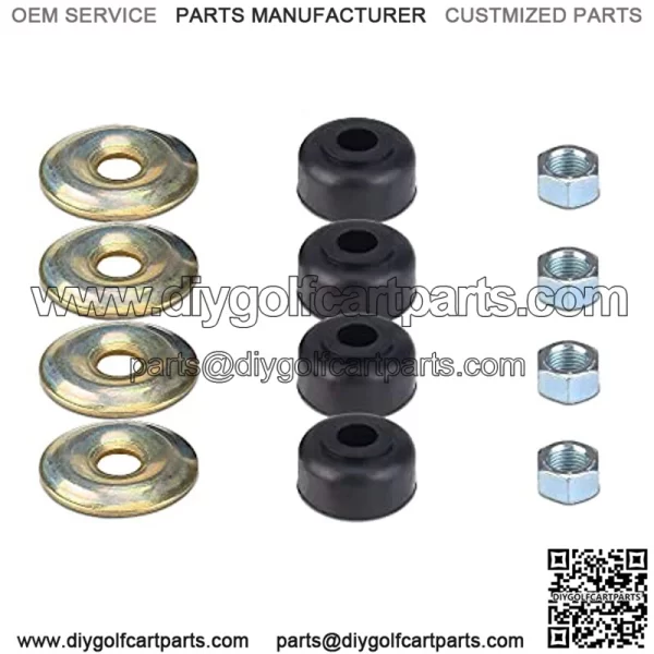 Golf Cart Shock Absorber Cushion Bushing Kit for EZGO TXT Marathon 1989-up, Club Car DS and Precedent 1982-Up, OEM# 1011415 10194G1 10435G1