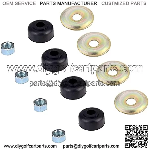Golf Cart Shock Absorber Cushion Bushing Kit for EZGO TXT Marathon 1989-up, Club Car DS and Precedent 1982-Up, OEM# 1011415 10194G1 10435G1 - Image 3
