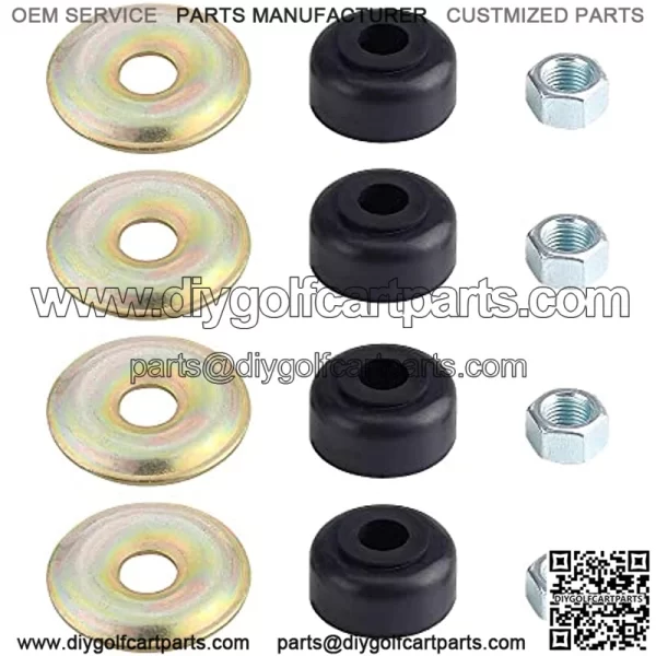 Golf Cart Shock Absorber Cushion Bushing Kit for EZGO TXT Marathon 1989-up, Club Car DS and Precedent 1982-Up, OEM# 1011415 10194G1 10435G1 - Image 5