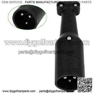 Golf Cart Charger Plug with 48V 3 Pin Round Handle Plug Fits for Club Car DS Precedent Golf Carts 2008 Up 101828901