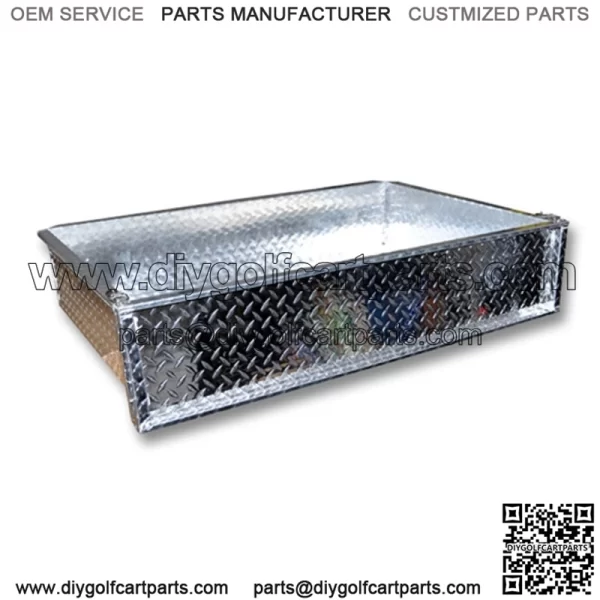 Aluminum Diamond Plate Cargo Box Golf Cart - Choose Model Specific Bracket