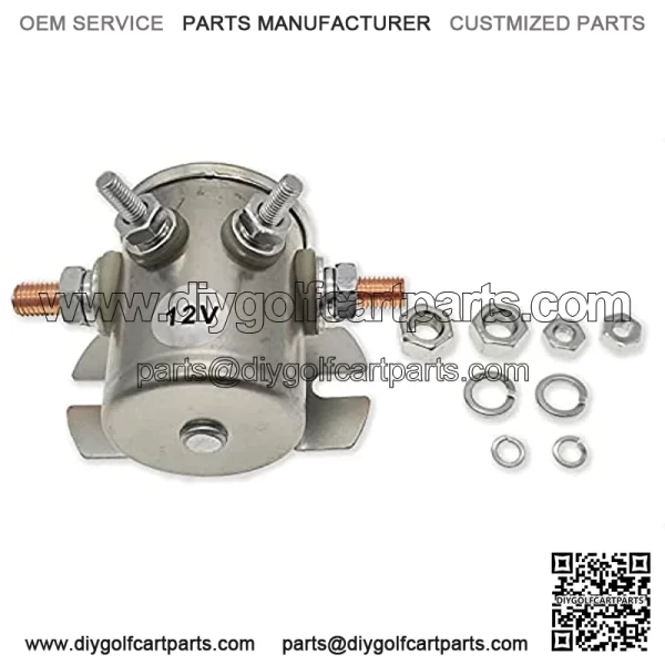 12V Solenoid 4 Terminal Replace 1979-1994 Ezgo Marathon Gas Golf Carts 16542-G1 71470-87 16542G1 56919 594162 556 72434 54763 889673