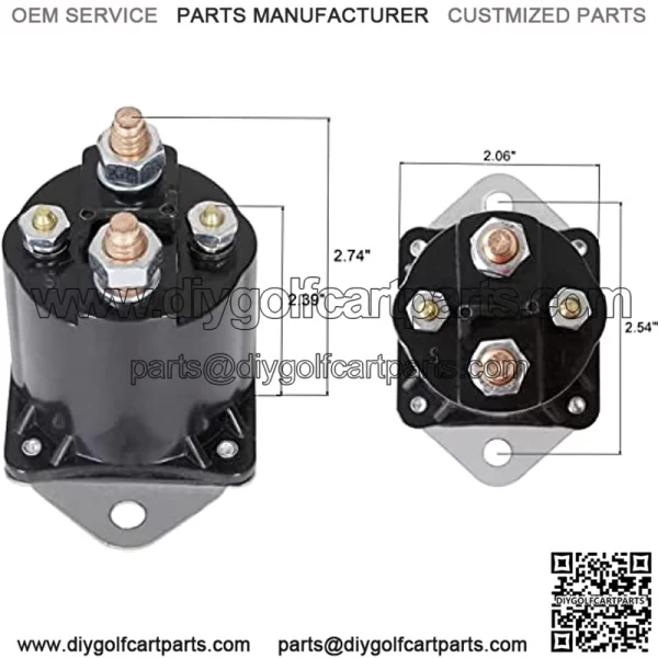 12v Golf Cart Solenoid 1013609, 1012275, 435-154, LPL6003. for Club Car DS & Precedent 1984 up - Image 2