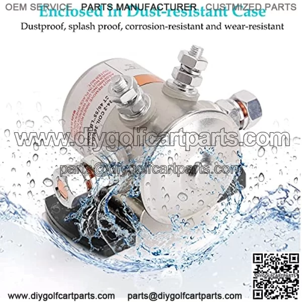 #70 Series Solenoid Relay for EZGO 36 Volt Golf Cart, 4 Terminal SPNO Continuous Duty, OEM# 11761-G1 27855-G01 27855-G02 31680-G1 27805-G02 3016 - Image 4