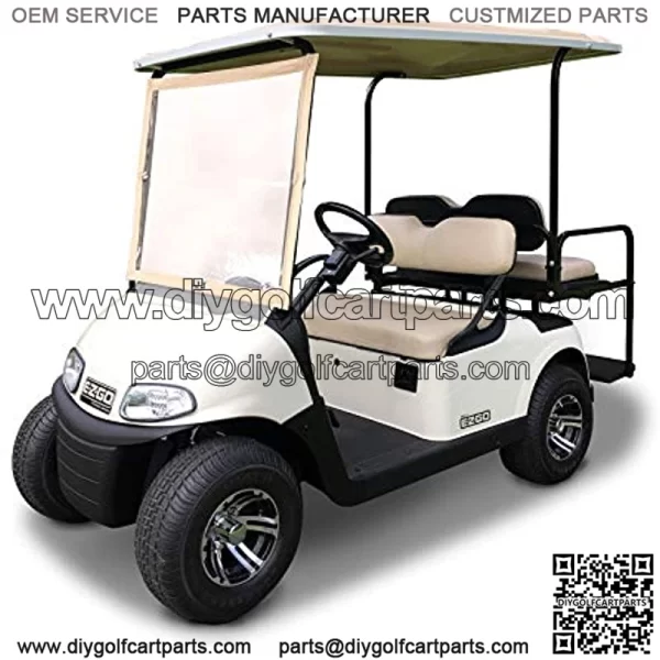Carro de Golf Parabrisas Plegable para EZGO RXV, Pel??cula Transparente Port??til de PVC Resistente A Impactos A Prueba de Viento - Image 2