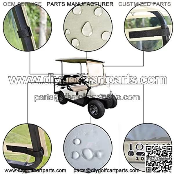 Carro de Golf Parabrisas Plegable para EZGO RXV, Pel??cula Transparente Port??til de PVC Resistente A Impactos A Prueba de Viento - Image 3