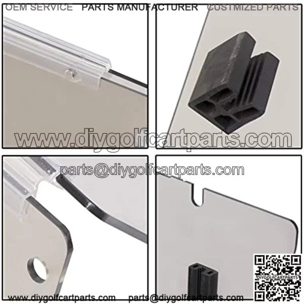 Tinted/Smoke Fold Down Windshield Compatible with 1995-2003 G14 G16 G19 Yamaha Gas and Electric Golf Cart - Image 5
