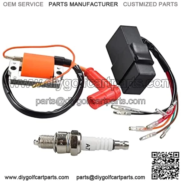 Kit de buj??a de bobina de encendido y encendido CDI para Yamaha Gas Golf Carrito G1 2 Ciclo 1979-1986 Reemplaza 10-85540-20-00,355-82310,8H4-82310-20-00