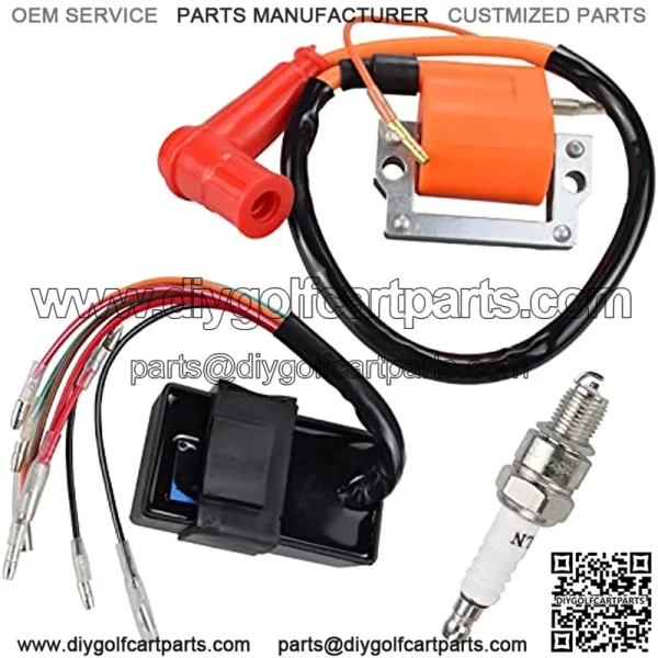 Kit de buj??a de bobina de encendido y encendido CDI para Yamaha Gas Golf Carrito G1 2 Ciclo 1979-1986 Reemplaza 10-85540-20-00,355-82310,8H4-82310-20-00 - Image 2