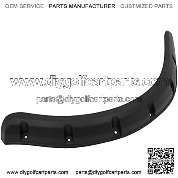 Premium Fender Flares Compatible For Club Car DS Golf Cart 1993-UP molded plastic Black Front Rear Wheels Pocket Style - Image 2